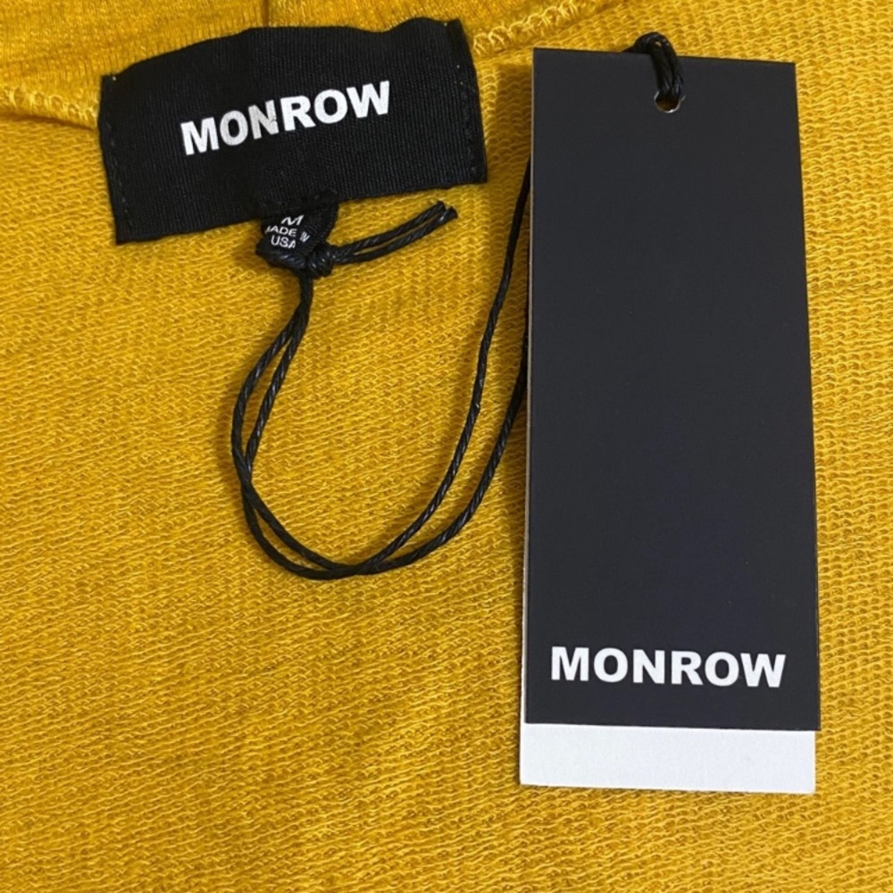 Monrow SuperSoft Long Sleeve Full Zip Lounge Spicy Mustard Medium NWT - Picture 5 of 6